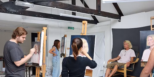 Portrait oil painting from life, with Emily Roberts