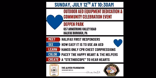 HOLD THE DATE - Halifax Borough, PA Family Friendly Community Celebration Event at Deppen Park