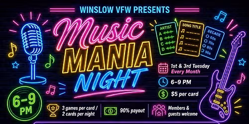 Music Mania Night at Winslow VFW
