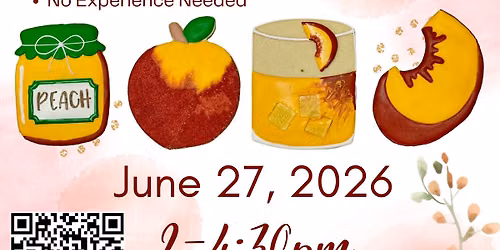Peach Themed Cookie Decorating Class