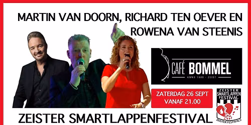 Richard ten Over, Martin van Doorn en Rowena van Steenis (Zeister Smartlappenfestival)