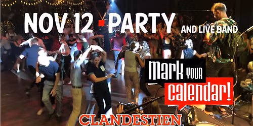 Party with live band - Mark your Calender!