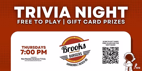 Trivia Night at Brooks Burgers-Vanderbilt