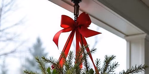 Kissing Ball (Mistletoe) Workshop \/ Wine Tasting Rabb Florist and My Brothers Bottle 