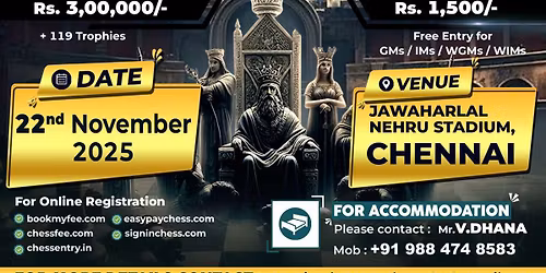 Warrior Chess Academy 2nd International FIDE Rapid Rating Open Chess Tournament - 22nd November 2025