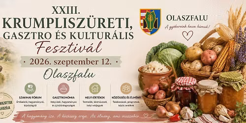 XXIII. Krumpliszüreti, Gasztro és Kulturális Fesztivál