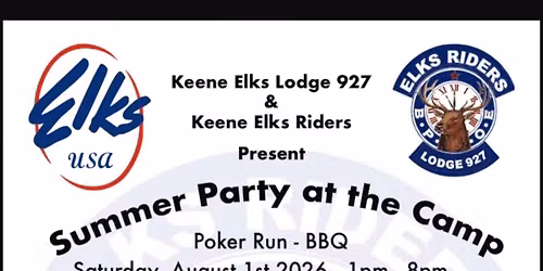 \ud83c\udfcd\ufe0f Summer Party at the Camp | Poker Run, BBQ & Live Music | August 1, 2026 \u2600\ufe0f\ud83c\udfb6\ud83c\udf56