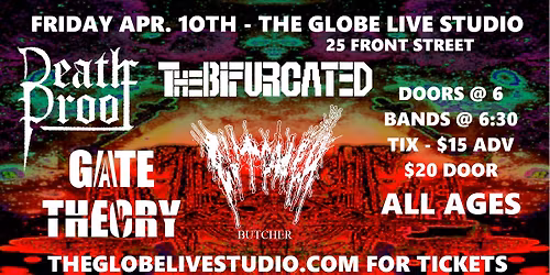 A Friday Night of Metal with Death Proof, Gate Theory, Butcher and The Bifurcated
