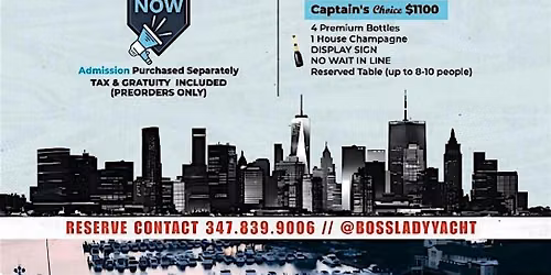 BOAT VIP TABLE \/\/ BOTTLE PACKAGES