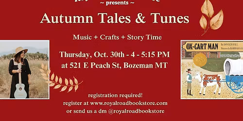 Fall Music + Story Time + Crafts at Royal Road Bookstore