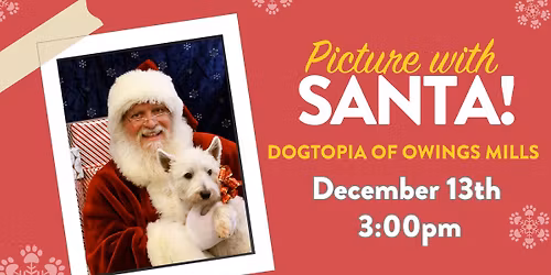 Picture with Santa at Dogtopia of Owings Mills!
