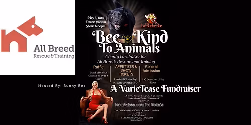 BEE KIND TO ANIMALS VARIETEASE CABARET SHOW FUNDRAISER