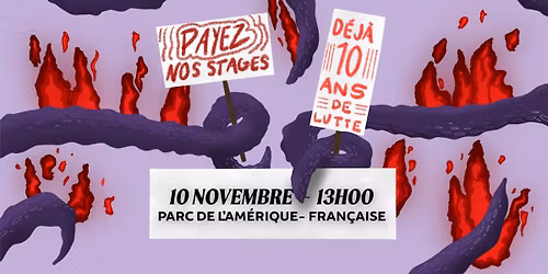 Manifestation Parc de l'Am\u00e9rique-Fran\u00e7aise