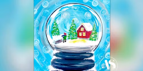 \u2744\ufe0f Homeschool Art Class: Christmas Snow Globe Painting! \ud83c\udfa8