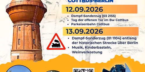 160 Jahre Eisenbahnstrecke Cottbus – Berlin! – DER – Jubiläums-Dampfzug!