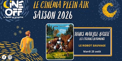 Ciné Plein Air : Le robot sauvage - Tours (Beaumonts)