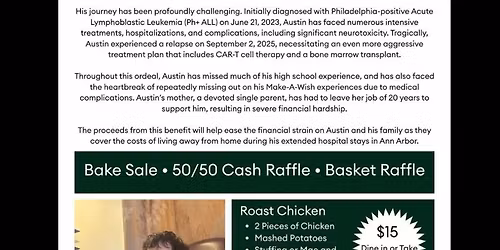 Austin\u2019s second chance at life Benefit dinner