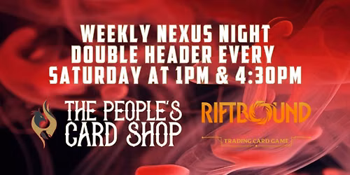 Saturday Riftbound Double Header Play Events at The People's Card Shop