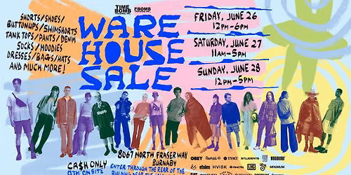 MASSIVE WAREHOUSE SALE JUNE 26- JUNE 28) SUMMER EDITION