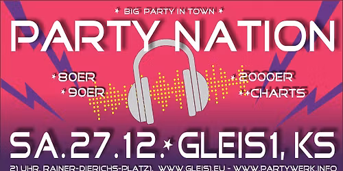 Party Nation Hits der 80er, 90er, 2000er und Charts!