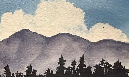 Beginner Watercolor- Colorado Landscapes Art Class with Deb