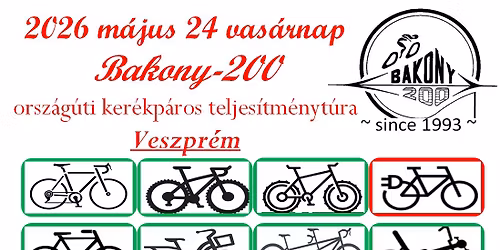 Bakony 200 ker\u00e9kp\u00e1ros teljes\u00edtm\u00e9nyt\u00fara