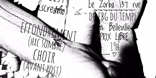 BOTFLY (noise post HxC) x DEISY (screamo) x EFFONDREMENT (HxC sombre) x CHOIR (avant post)