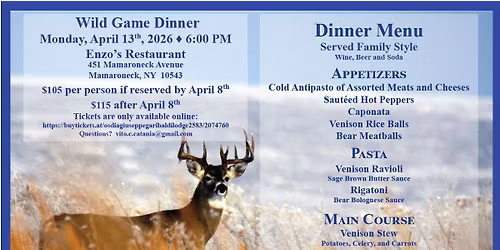 Wild Game Dinner