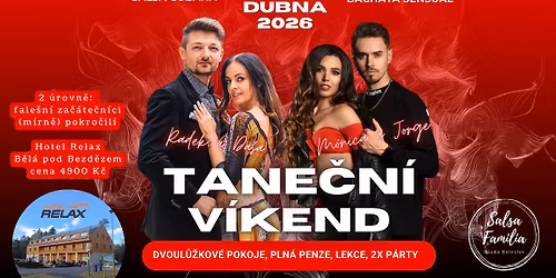 Tane\u010dn\u00ed v\u00edkend (Salsa & Bachata) 10. - 12. 4. 2026