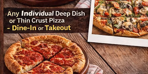 1\/2 price individual pizza Mondays