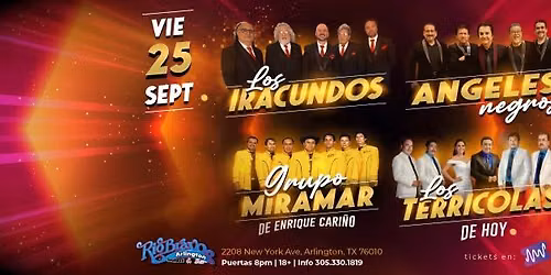 Los Iracundos, Los Angeles Negros, Miramar y Los Terricolas en Vivo en Dallas