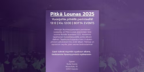 Pitk\u00e4 Lounas 2025
