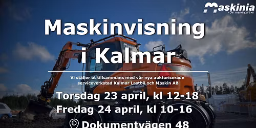 Maskinvisning i Kalmar \u2013 Maskinia