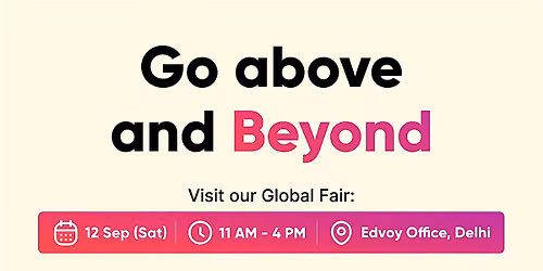 Edvoy Global Beyond Fair 2026: Delhi | Free Study Abroad Fair