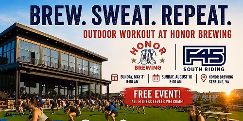 F45 South Riding FREE Outdoor Workout at Honor Brewing