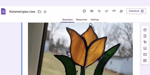 THIS CLASS IS SOLD OUT SORRY Stained glass class #2  fish or flower