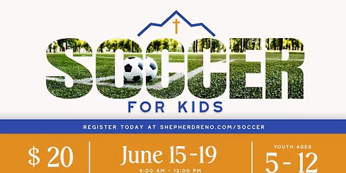 Soccer for Kids | Free T-Shirt & Gift Card Included with $20 Registration | Ages 5-12 | Reno, NV