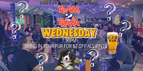 Mutation Brewing Presents Team Trivia Wednesdays