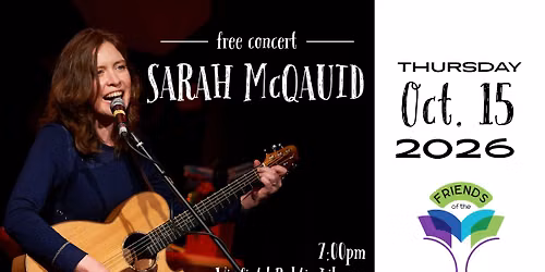Free Concert:  Sarah McQuaid