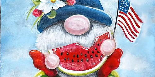 Sweet Summer Gnome Canvas Paint and Sip