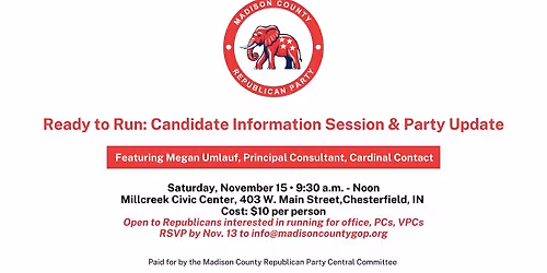 Ready to Run: Candidate Information Session & Party Update