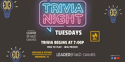 Trivia Game Night | World of Beer - Brandon FL - TUE 7p