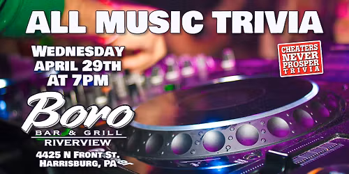 All Music Trivia at Boro Bar & Grill - Harrisburg