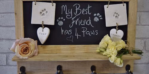 Watergate Cafe \/ Scribble & Patch Ceramic Dog Paw Print Keepsake Event