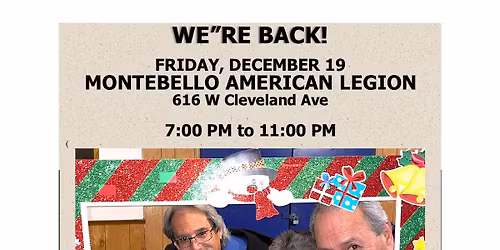 COME JOIN THE OLD DAWGS BAND AT THE MONTEBELLO AMERICAN LEGION