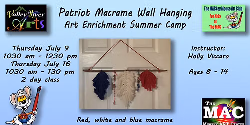 Patriotic Macrame Wall Hanging Day 2