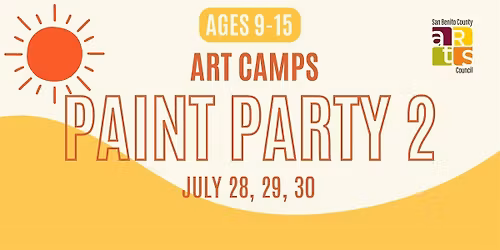 SUMMER ART CAMP: Paint Party  2 (ages 6-8)