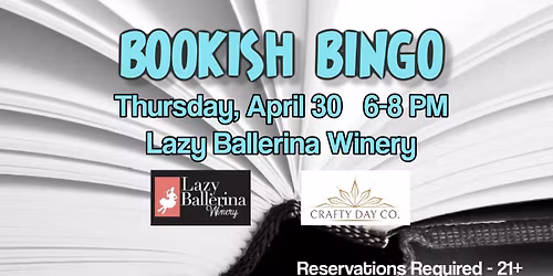 Bookish Bingo at Lazy Ballerina hosted by Crafty Day Co
