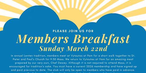 2026 Annual Communion Members Breakfast