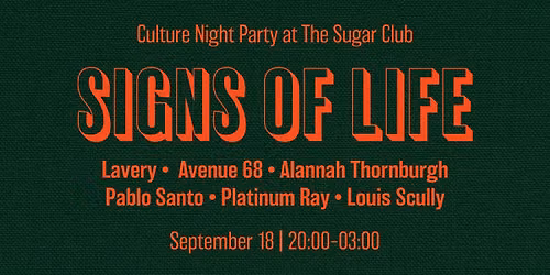 Culture Night Party w\/ Lavery, Avenue 68, Alannah Thornburgh, Pablo Santo +